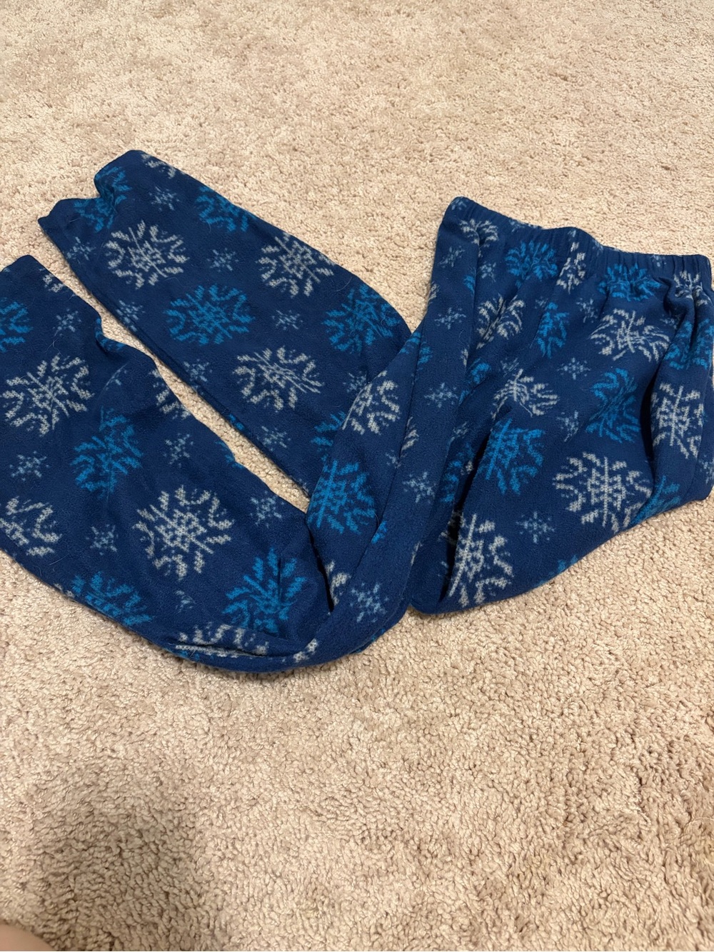 Women's Blue Snowflake Fleece Pajama Pants